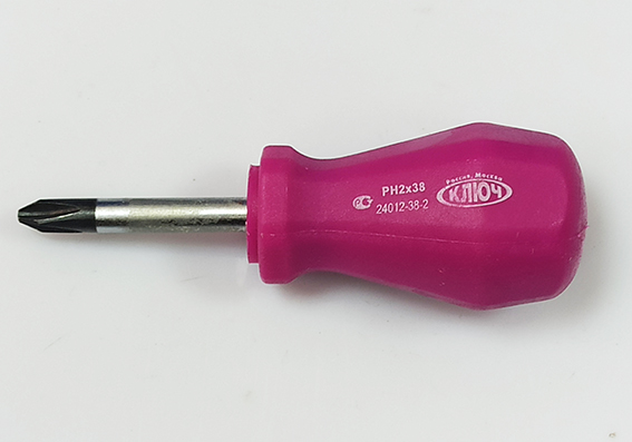 Отвертка Центроинструмент с пластиковой ручкой PZ1 х 38 мм