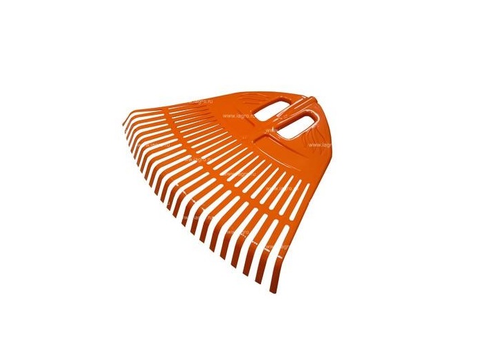 Грабли веерные Инструм-Агро пластмассовые 23 зуба (оранжевые)