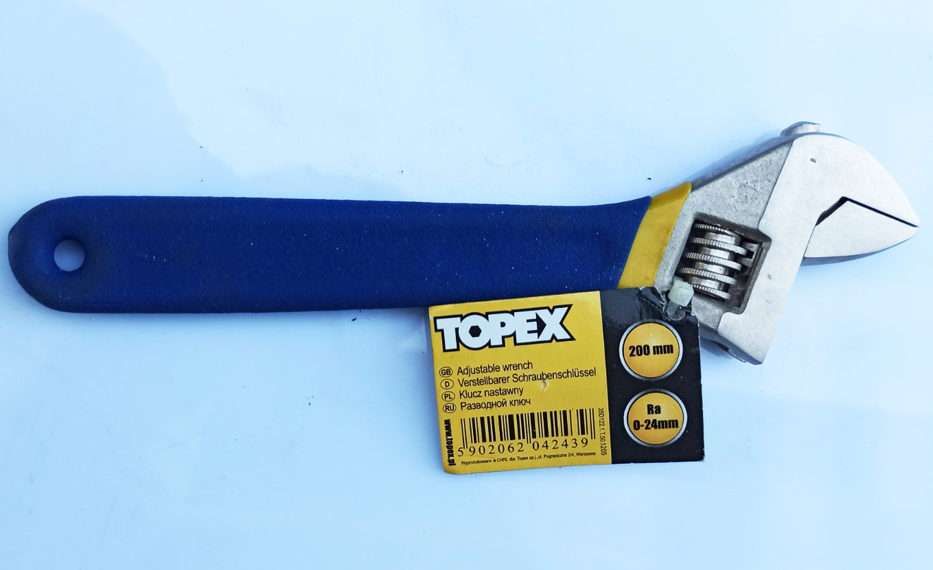 Ключ разводной 200 мм Topex