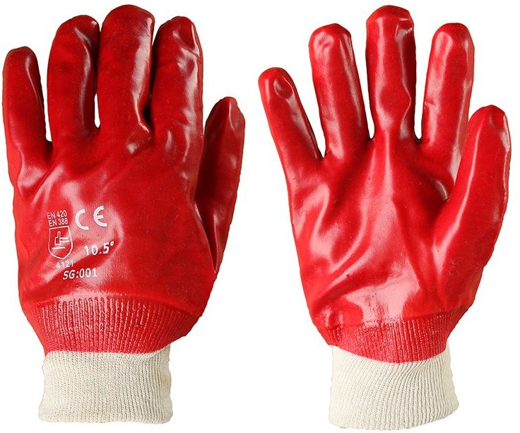 Перчатки маслобензостойкие "Гранат" покрытие: пвх. цвет: красный
