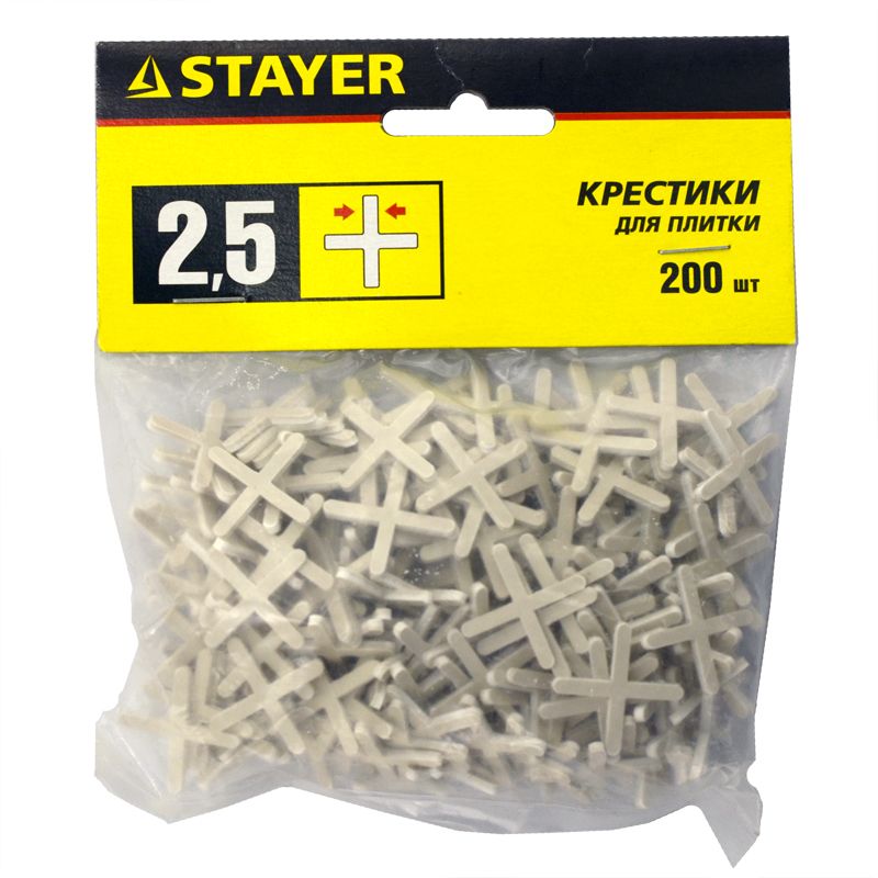 Набор крестиков 2,5 мм для укладки плитки Stayer 3380-2,5