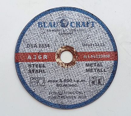 Диск абразивный Blaucraft по металлу d. 180 х 2,5 х 22 мм