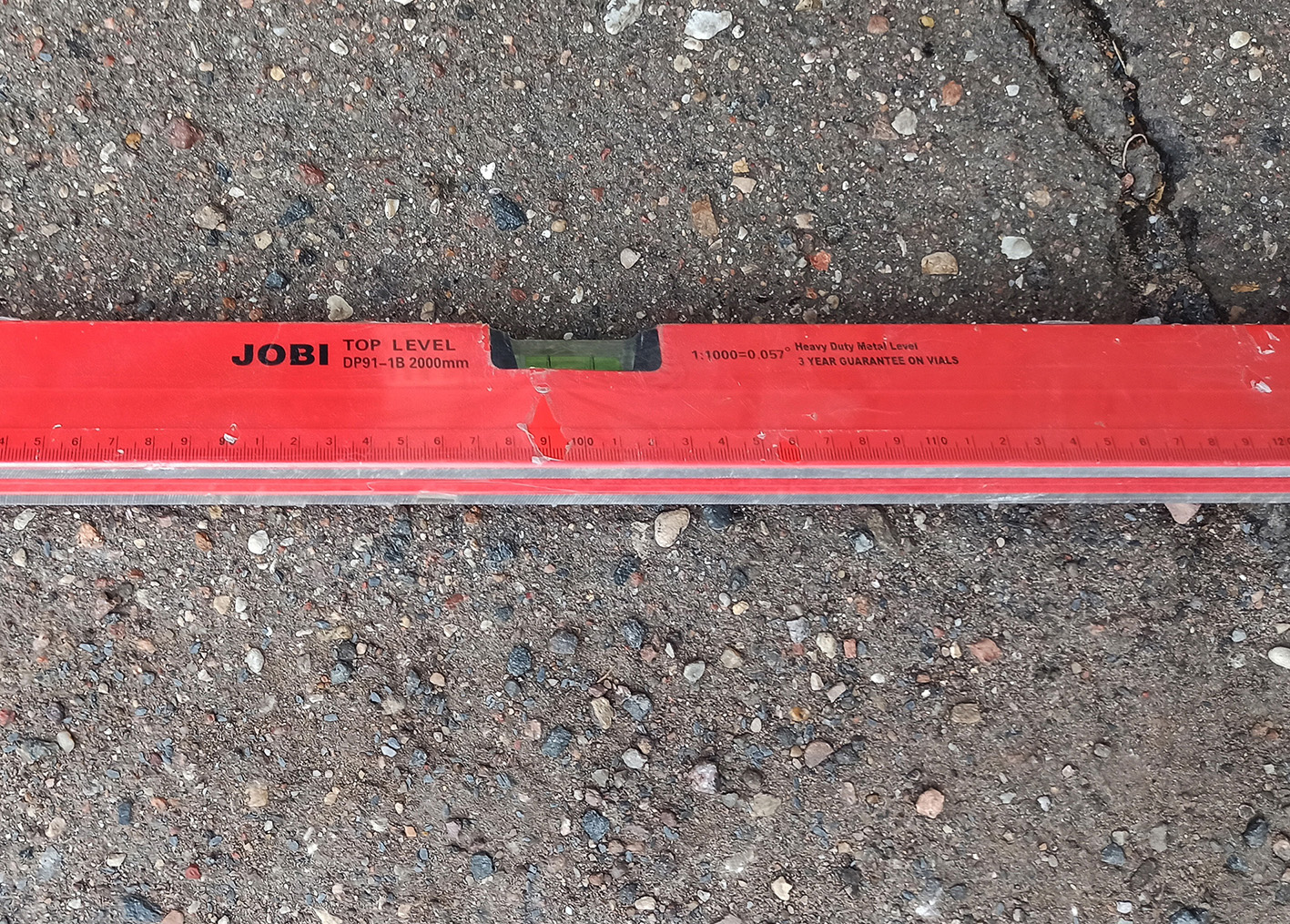 Уровень измерительный Jobi (красный) 200см