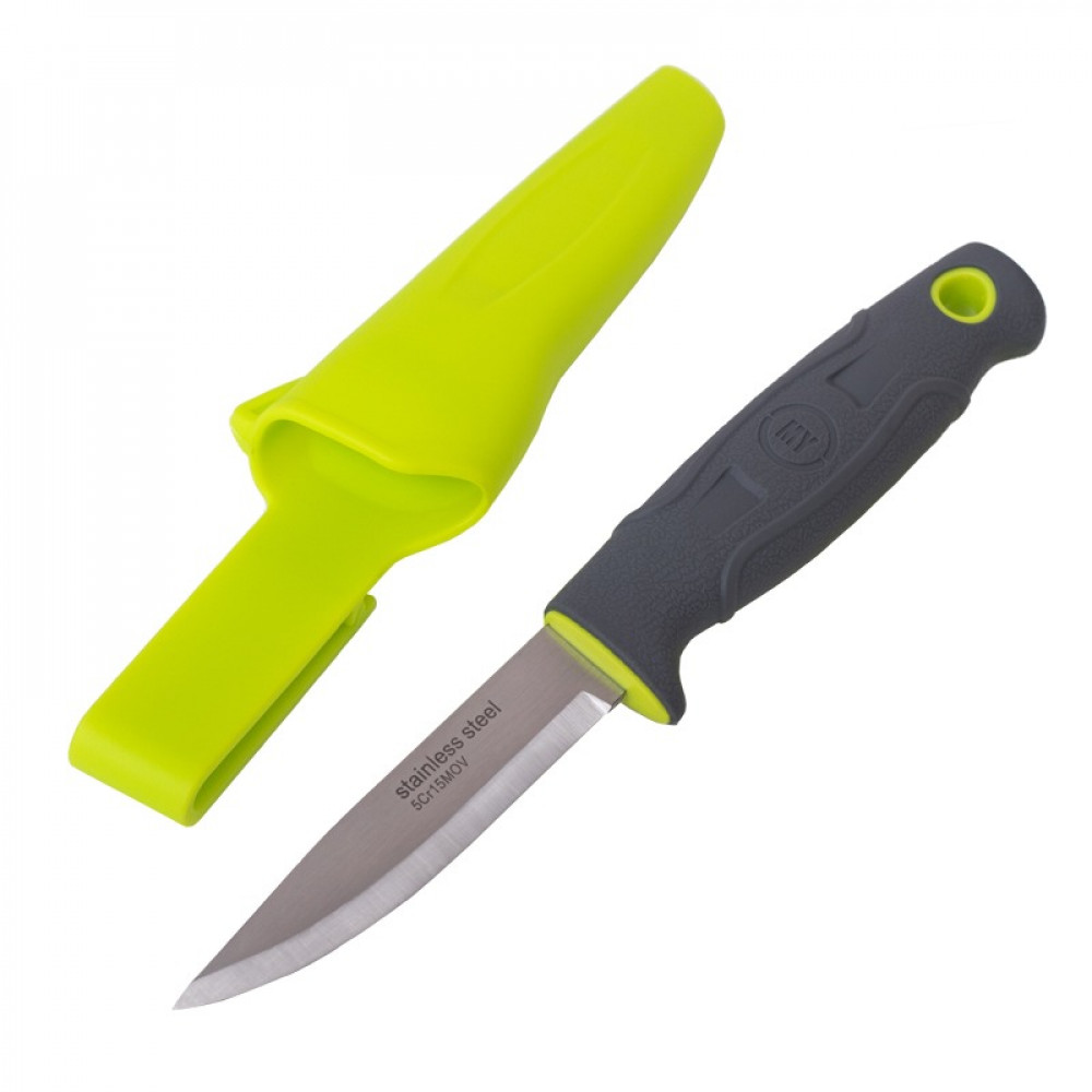 Нож MyTools универсальный с чехлом, зеленый (200 мм)